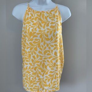 NWT Bar III Yellow and White Tank Top